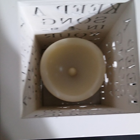 Wooden battery operated table lamp nightlight "KEEP A SONG IN YOUR HEART" DECOR - Picture 4 of 12